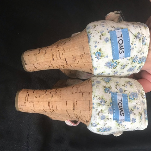 Toms shabby chic cork wedges 9.5 - Picture 3 of 7